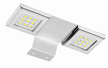 Точечный навесной светодиодный светильник Calderon 2*1, 6W, 12V, хром, теплый свет — купить оптом и в розницу в интернет магазине GTV-Meridian.